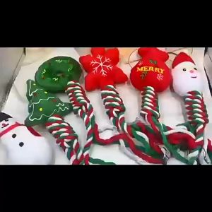 Đồ chơi nhồi bông chút chít bện thừng Giáng Sinh cho chó nhai gặm - Đen Ta pet shop