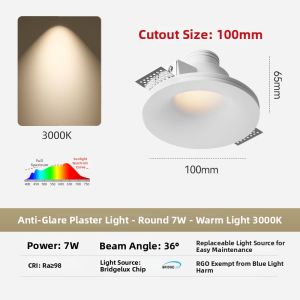 Dengfu | Ultra-thin Gypsum Anti-glare Smart Dual-head Spotlight