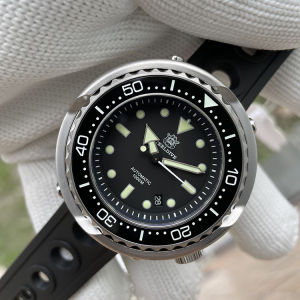 SteelDive Mechanicalนาฬิกาดําน้ําสแตนเลสไม่มีฝาครอบด้านล่าง 1000Mกันน้ํานาฬิกาดําน้ําSBDX035 แฟชั่นผู้ชายรอบหน้า