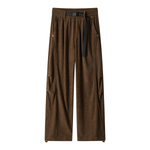 American Style Mens Corduroy Casual Pants Autumn Winter Loose Straight Leg Wide Leg Casual Trousers Long Pants for Men