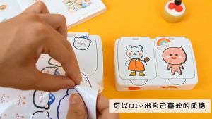 FinDee มินิ พลาสติก กล่องเก็บของ กล่องทิชชู่ ฝาปิดแบบกดเปิด กล่องเก็บของ สปอตสินค้า storage box