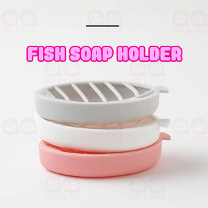 Bathroom Fish-shaped Double-layer Soap Box Storage Organizer Bathroom Plastic Drainage Soap Holder Soap Box C24