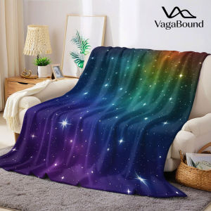 Rainbow Nebula Star Galaxy Flannel Blanket Warm Soft Halloween Christmas Decorative Couch Warm Cozy All-Season Gift