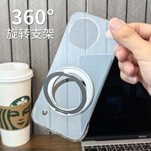 Ultra-Thin Transparent Shockproof Case for Xiaomi Redmi K80 K70Pro K50 K40S K30 Male Version with Stand 360°Magnetic Absorption