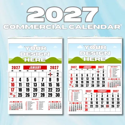 2027 Commercial Customizable Business Calendar 6-12 pages ( Souvenirs Giveaways)