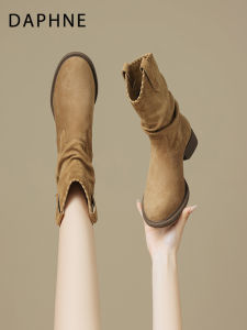 Daphne | New Winter V-Neck Western Cowboy Ankle Boots