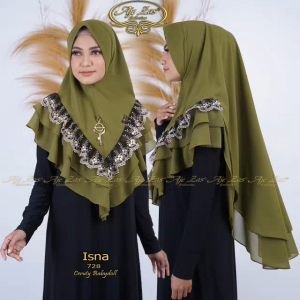BISA COD! Hijab Instan Bergo Kepala Pet Antem Kode ISNA Bahan CerutY Babydoll By Ory AjeZas Collect