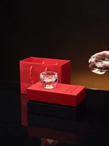 FLOWER MOO | Gold Leaf Design Crystal Glass Shot Glass 50ml