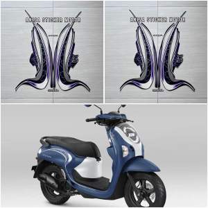 Stiker Striping Lis Les Body Honda Scoopy Fashion 2024 2025 Biru Dof