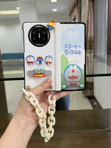 Full Coverage Huawei MateX7 Phone Case Cute Cartoon Cat Design Foldable Screen Protective Cover with Central Axis MateX5 Edition