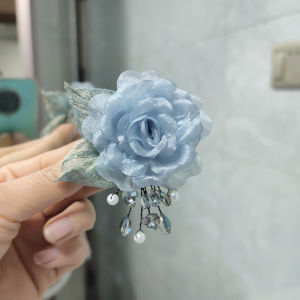 Professional Embroidered Floral Brooch Pin Womens Sweater Accessory Lapel Pin for Coat Suit Dress Fresh Style Nature System