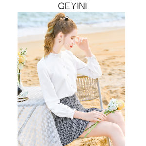 HEYINI | Áo Blouse Cổ Đứng Sang Trọng và Độc Đáo