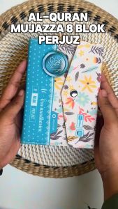 Alquran Mujazza Per Juz A6 Tanpa Terjemahan 8 Blok Warna Full Lengkap 30 Juz Alqosbah Satin Bunga