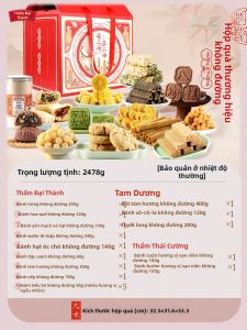 SHENDACHENG | Hộp Quà Bánh Đặc Sản Thượng Hải Không Đường
