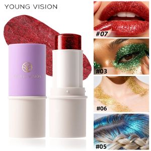 Thanh Phấn Mắt Sáng Bóng 7 Màu Đường Viền Chính Xác Rực Rỡ Dễ Dàng Sử Dụng Flash Stick Cho Mặt Và Cơ Thể Quà Tặng Giáng Sinh