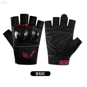 Găng Tay Đạp Xe Nửa Ngón Thoáng Khí Chống Sốc Chống Trơn Trượt Dành Cho Xe Đạp Địa Hình Xe Đạp Đường Trường Xe Máy Có Phần Bảo Vệ Ngón Tay.