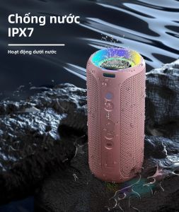 Loa Bluetooth Chống Nước Ortizan X8 Pro Di Động Với Đèn RGB Chất Lượng Âm Thanh Cao Cấp Loa Siêu Trầm Không Dây IPX7