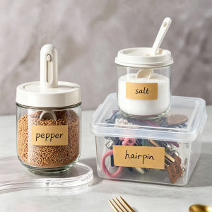 250-800pcs Kraft Paper Stickers Blank Can Write Name Self-adhesive Sealing Gift Stickers Home Packaging Seal Labels Food Note