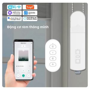Động Cơ Rèm Cuốn Thông Minh Tuya WiFi Với Hệ Thống Rèm Chuỗi Hạt Điều Khiển Bằng Giọng Nói Tương Thích Với Alexa Google Home