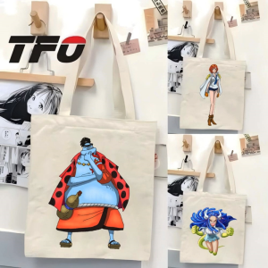 TFO Tote Bag One Piece the Straw Hat Pirates Monkey D. Luffy Versatile Ideal for College School