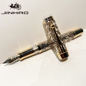 JINHAO 100 Centennial Resin Hollow Series Bút Máy Có Kẹp Vàng Dành Cho Văn Phòng Kinh Doanh Đồ Dùng Học Tập Viết Văn Phòng Phẩm
