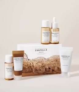 SKIN1004 | 5Pcs Korea SkinCare Centella Travel Kit Set Cleansing Oil Toner Foam Ampoule Cream Cica Non-Sticky Soothe Redness Repair Skin