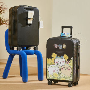 Multifunctional Graffiti Luggage Student Travel Suitcase Large Capacity Male Boarding Password Box Fashionable Trendy ABS PC Material Universal Gender
