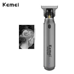Kemei | Kemei Hair Liners Clippers Men Beard Trimmer Zero Gapped T-Blade Hair Cutting Machine Cordless Professional Barber Edgers Cutter