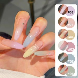 MIANEL 12ML Mùa Hè Móng Tay Macaron Kẹo Thạch Gel Móng Tay Bộ 1-6 Chiếc 2025 Mới Dopamine Làm Trắng Thạch Xanh Sơn Móng Tay