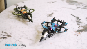 LIN TOYS เครื่องบินโฟมบังคับ รีโมทคอนโทรล Fighter EPP กันตก 2.4G สี่มอเตอร์ เฮลิคอปเตอร์ Gravity Sensing พร้อมไฟ LED ของเล่นเด็ก ของขวัญ RC Jet Plane