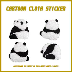 Stuffed Three-Dimensional Embroidery Embroidery Patch Ka AI Panda Scarf Sack DIY Decorative Sticker Mobile Phone iPad Self-Adhesive Stickers