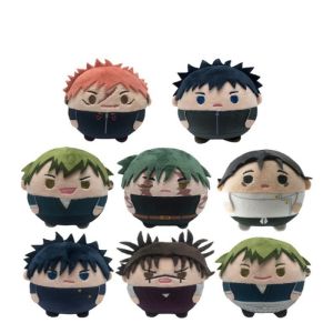 Bandai | New 10cm Jujutsu Kaisen Round Plush Keychain Yuji Megumi Choso Yuta Anime Fluffy Stuffed Doll Bag Pendant Fans Gift