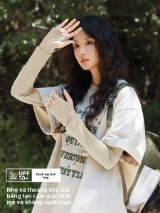 BILLI ZILLY | Tay áo lụa băng chống nắng mỏng thoáng khí cho nữ mùa hè ngoài trời chống tia UV khi đi xe đạp lái xe bảo vệ cánh tay