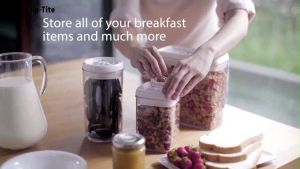 Felli Flip Square Tite Storage Container [0.5L/ 0.8L/ 1L/ 1.7L] / Air Tight Seal Food Storage Container / Kitchen Organization