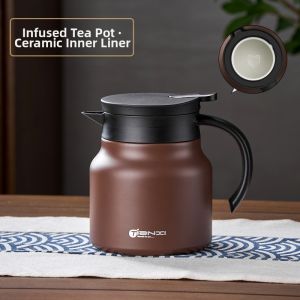 Home-use Tea Infusion Thermal Pot with Separation Stainless Steel Ceramic