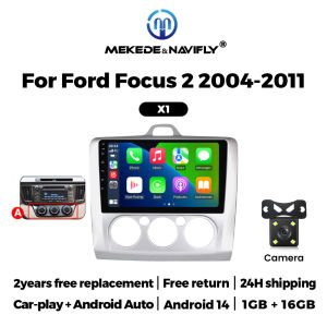 2026 NEW Car Radio Stereo Wireless CarPlay Screen Android Auto GPS for Ford Focus 2 Mk2 2004 - 2011 Multimedia Video Player RDS