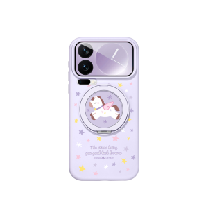 Asina | Cute Magnetic Bracket Liquid Silicone Full-cover Phone Case