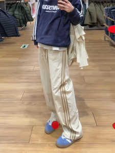 Quick Dry Nylon Striped Sports Pants Mens Spring Summer American Retro Workwear Outdoor Lightweight Fleece Trousers