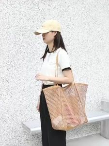 YAHOO Mesh Beach Tote Bag for Women Big Capacity Shoulder Handbags Pool Bag for Beach Swimming Pools Travel Shopping Picnic -1PCS