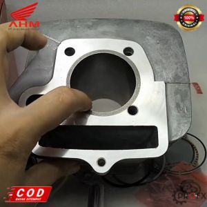 BLOK SEHER PISTON KIT KFM HONDA SUPRA FIT NEW REVO LAMA 100 KUALITAS ORIGINAL ASLI BELOK BORING