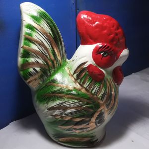 celengan ayam tanah liat gerabah free packing kayu