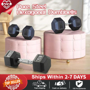 【TOP SALE】Dumbbell Hex Dumbbells 5LB/10LB/15LB/20LB/30LB/35LB/40LB rubber hexagonal dumbbell set home exercise complete set hex dumbbell set advanced rubber hexagonal dumbbells with metal steel handle hexagonal dumbbell