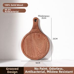 XIANGYOUYOU | Wooden Serving Platter for Steak Pizza Bread Rectangular