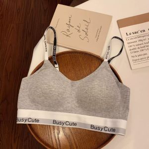 Nylon Sports Bra for Women Small Size U-Shape Seamless Comfortable Wireless Breathable Prevent Sagging Thin Upper Thick Lower