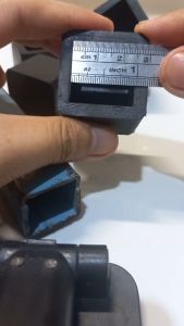 NEW-DESIGN- 1x1 inch (25MM) SQUARE OUTER (ROUNDED CORNERS) HEAVY DUTY Tubular Rubber Footing /Stopper