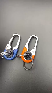 Stainless Steel Key Holder Car Keychain Keyring Men Key Chain Camping Climbing Connect Buckle Personalized Keychains for Men