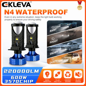 EKLEVA H4 Mini Led Lens Ice Lamp for Auto H4 Projector Headlight Ultra 12V 24V 6500K Led Lamp Super Strong Lighthouse