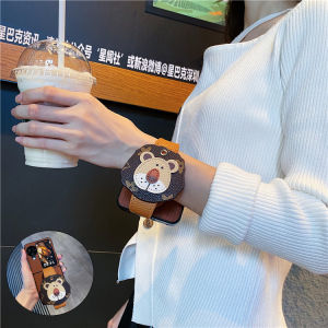 Cartoon Lion Head Wrist Strap Phone Case Foldable Screen Anti-Fall Protection for Huawei P50 Pocket Samsung ZFlip5/76 Honor MagicV Flip2