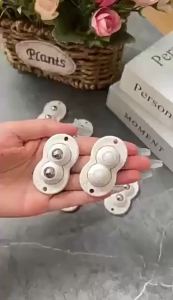 4PCS Adhesive Non Perforated Universal Wheel Furniture Base Roller Ball Type Casters Handcart Silent Wheel