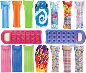 Genuine Goods INTX Inflatable Floating Row Swimming Airbed Water Floating Bed Beach Air Cushion Thickened Floating Mat plus Size